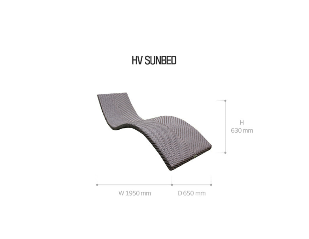 outdoor hv sunbed made of fibers black